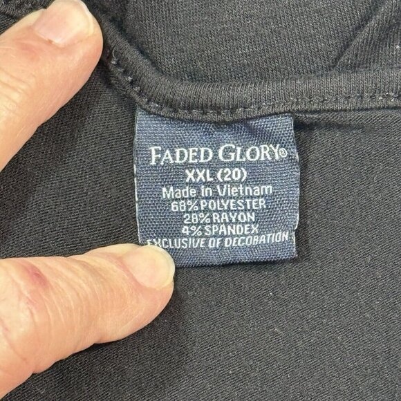 FADED GLORY Embellished Black Knit‎ Maxi Dress Size XXL (20) Sleeveless Summer - Picture 9 of 13